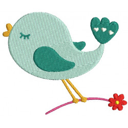 Stickdatei - Sending Love Zwitschervogel